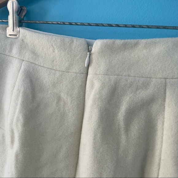 J. Crew Wool Beige Tan Cream Skirt Mini Pencil Winter 0 Trendy - Picture 6 of 11